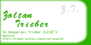 zoltan trieber business card